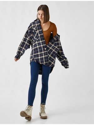 Koton Yüksek Bel Cepli Kot Pantolon - Skinny Jean