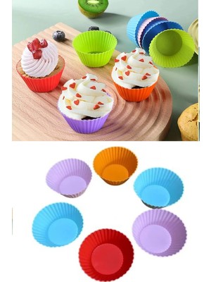 Ozka Concept 6 Adet Yıkanabilir Mini Tırtıklı Muffin Kalıbı- Ribanalı Kek-Cupcake- Renkli Hamur Işi Kabı