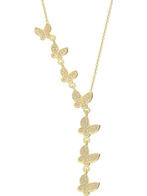 Eva Pırlanta Kelebek Kolye 718905 Gold
