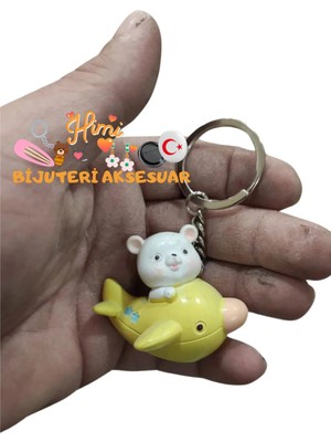 himi bijuteri aksesuar Balinalı Ayıcık Plastik Anahtarlık Sırt Çantası Süsü Oto Anahtarlık Süsü Okul Çantası Spor Çantası Süsü