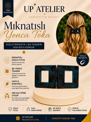 Up Atelier Mıknatıslı Kemik Kare Toka 6cm