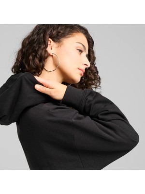 Puma Kadın / Kız Siyah Puma Scrıpt Comfort Hoodie Siyah Kadın Hoodie