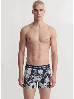Jack & Jones Lacivert Erkek Boxer 12301211 Jacabstract Trunks 3 Pack