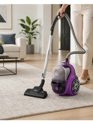 Fakir Lucid Elektronik Cyclone Toz Torbasız Elektrikli Süpürge Mor