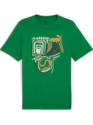 Puma Erkek Yeşil Puma Graphıcs Year Of Sports Tee Yeşil Erkek T-Shirt & Polo