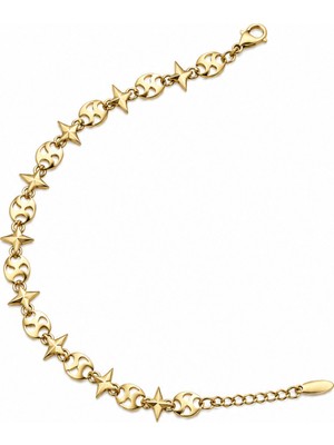 Balenbi Jewelry 14K Gold Paslanmaz Kadın Bileklik Şık Zarif Tasarım 1244