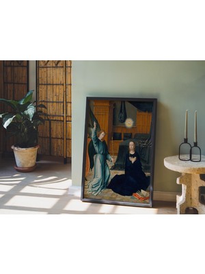 Pegziz Müjde (Annunciation) Tablosu | Çerçeveli Rönesans Dini Sanat Poster Duvar Dekoru