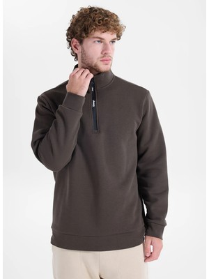 Jeep Kahverengi Erkek Relaxed Fit Sweatshirt C4WM-SWT4256