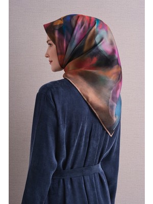 Armine Twill Ipek Eşarp Siyah, Fuşya, Petrol Yeşil