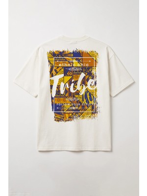 Edwox Sırt Baskılı Pamuklu Tişört EDW930