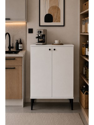 Sarmobi Nest 2 Kapaklı Çok Amaçlı Dolap Y:97 G:56 D:32 / Beyaz