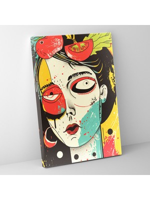 Popcas Pop Art Temalı Modern Sanat Görseli Kanvas Duvar Tablosu