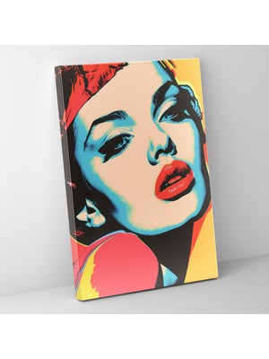 Popcas Pop Art Temalı Pop Art Portre Tasarımı Kanvas Tablo