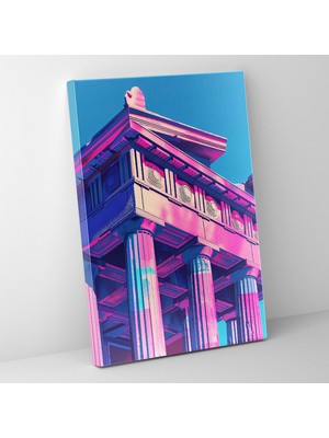 Popcas Yunan Pop Sanatı Klasikizm ve Pop Art Motifli Modern Sanat Tasarımı Kanvas Duvar Tablosu