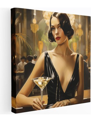 Popcas Art Deco Izler Duvar Tablosu