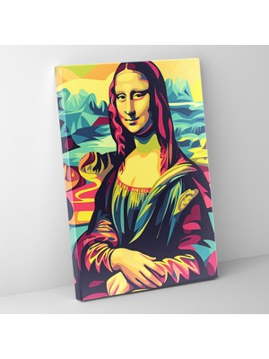 Popcas Geleneksel Mona Lisa Klasikizm ve Popart Temalı Dekoratif Kanvas Tablo