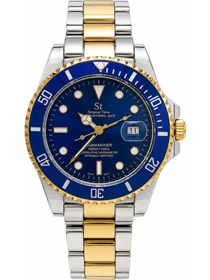 Aybars Erkek Kol Saati, Çelik Kordon, Lacivert Kadran Quartz Analog Bilek Saati