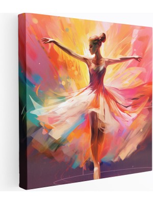 Popcas Parlayan Bale Modern Sanat Temalı Canlı Dekoratif Kanvas Tablo