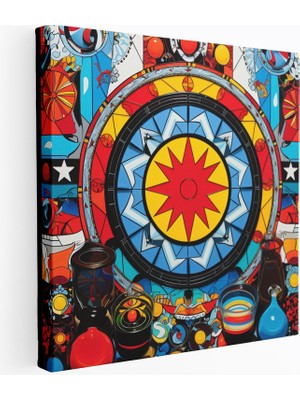 Popcas Anadolu Pop Art Modern Sanat Temalı Kanvas Duvar Tablosu