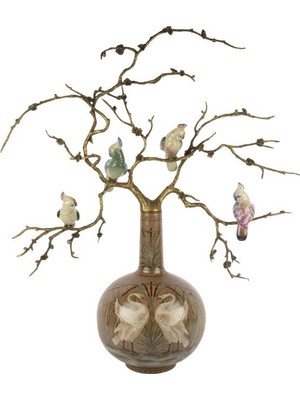 Mikasa Moor Kahverengi Kuğulu Bronz Dallı Dek Küp 62X70CM