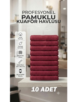 Embays 50X90 cm Berber Havlusu , Pamuk Otel Havlusu , Kuaför, Spa ve Profesyonel Kullanıma Uygun