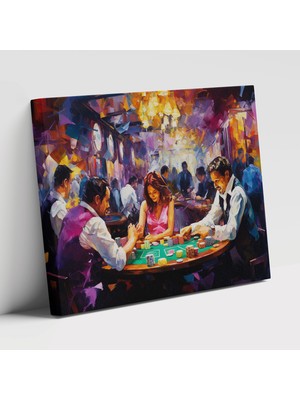 Popcas Modern Sanat Gamble Temalı Dekoratif Kanvas Tablo
