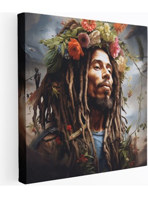 Popcas Gerçeküstü Sayısal Sanat Reggae Müzisyeni Modern Sanat Çalışması Dijital Resim Kanvas Duvar Tablosu