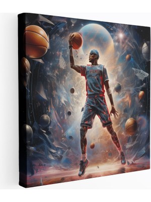Popcas Michael Jordan Kozmik Yetenek Modern Sanat Kanvas Tablo
