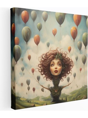 Popcas Tarlaları Oyunbaz Medusa Medusa Balon Kanvas Tablo