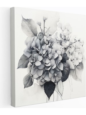 Popcas Hortensia Karı Medya Hortensia Fotoğrafçılığıyla Tasarlanmış Duvar Tablosu