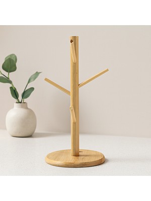 KSB Store Bambu Ahşap Bardak ve Fincan Askısı 35X60 cm
