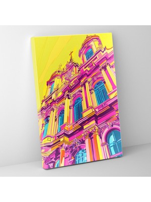 Popcas Akımını Birleştiren Klasizm ve Pop Sanat Modern Sanatın Iki Dekoratif Kanvas Tablo
