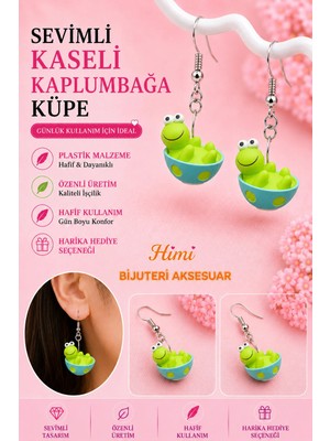 himi bijuteri aksesuar Kaplumbağa Neşeli Sevimli Hayvan Figürlü Plastik Sallantılı Küpeler Hafif Tasarım Günlük Kullanım Bijuteri Çocuk Küpesi
