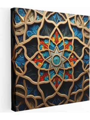 Popcas Islamî Geometrik Desenler ile Kutsal Kur'an Modern Sanat Kanvas Tablo