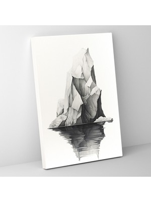 Popcas Minimalist Buzdağı Modern Sanat Teması Kanvas Tablo