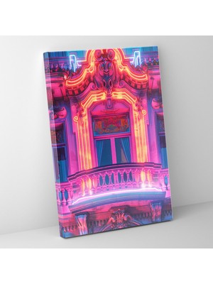 Popcas Neon Rönesans Geleneksel ve Popart Tarzında Modern Ni Keşfedin Kanvas Tablo