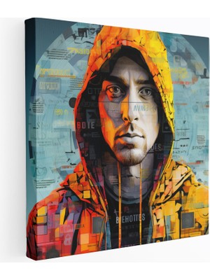 Popcas Eminem Canlı Tasarım ile Çağdaş Dekorasyon Dekoratif Kanvas Tablo