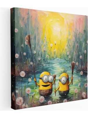Popcas Minions Modern Sanat Hayalperest Manzara Temalı Kanvas Duvar Tablosu