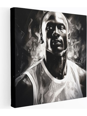 Popcas Michael Jordan Figürlü Modern Sanat Teması Kanvas Tablo