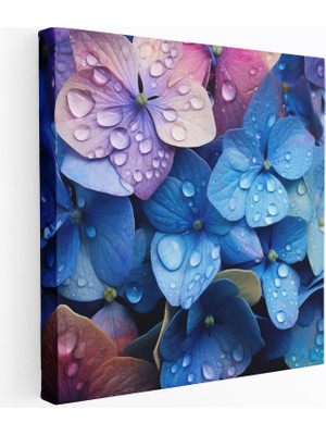 Popcas Canlı Renkli Hortensia Hortensia Temalı Çağdaş Tasarım Duvar Tablosu