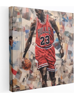 Popcas Michael Jordan Dekoratif Kanvas Tablo