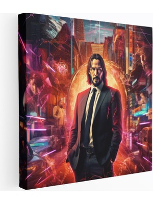 Popcas Wick Figürlü Gelecek Odaklı John Wick John Kanvas Tablo