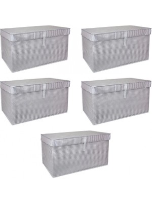 Hace Bazaar Çok Amaçlı Düzenleyici Kutu Organizer Cırt Cırtlı Hurç Mega Plus Boy 40CM x 30CM x 70CM (5 Adet)