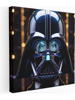 Popcas Darth Vader Motifli Foto Gerçekçi Modern Sanat Yıldız Savaşları Duvar Tablosu