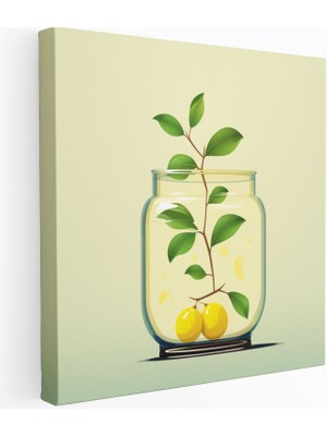 Popcas Limon Ağacı Modern Sanat Teması Dekoratif Kanvas Tablo