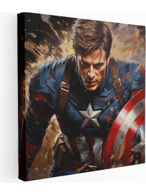 Popcas Süper Kahraman Portre Marvel Temalı Dekoratif Yağlı Boya Tarzında Dekoratif Kanvas Tablo