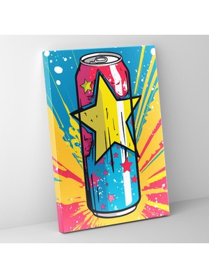 Popcas Bira Temalı Modern Sanat Dekoratif Kanvas Tablo