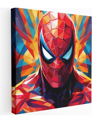 Popcas Geometrik Tasarımlı Marvel Karakterleri Kanvas Duvar Tablosu
