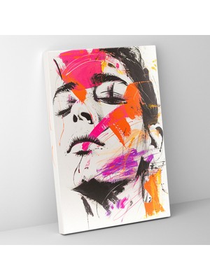 Popcas Meksika Esintili Portre Tarzı Modern Sanat Öğeleri ile Dekoratif Tasarım Kanvas Duvar Tablosu