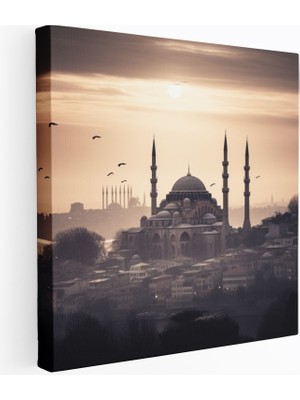 Popcas Şafak Ayasofya Fotoğrafı Kanvas Duvar Tablosu